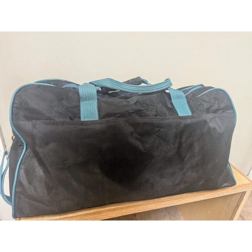 Vintage PGA Tour Duffel Bag 1993 Retro Golf Tournament Promo Black Teal Bag